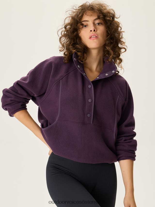 Kleidung Outdoor Voices Frauen Rec-Fleece-Pullover mit Druckknöpfen ube X4DF39